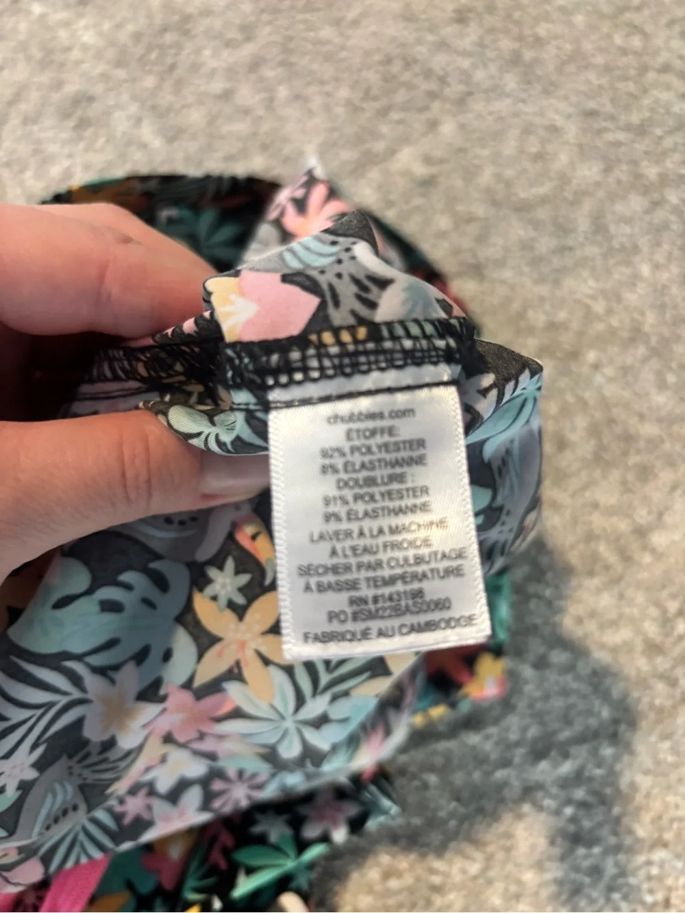 chubbies Black Tropical Floral swim trunks